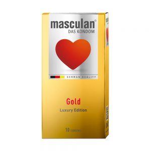 Bao cao su Masculan – Ánh vàng sang trọng – Gold Luxury Edition – 10 bao